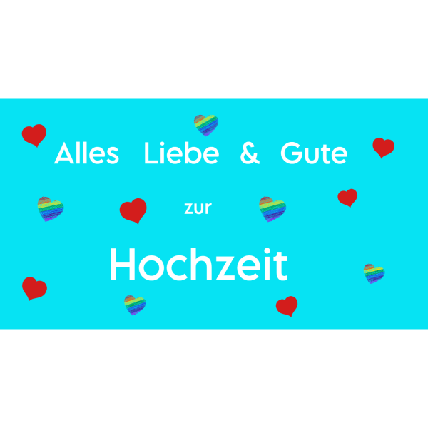 Hochzeit Herzen Blau