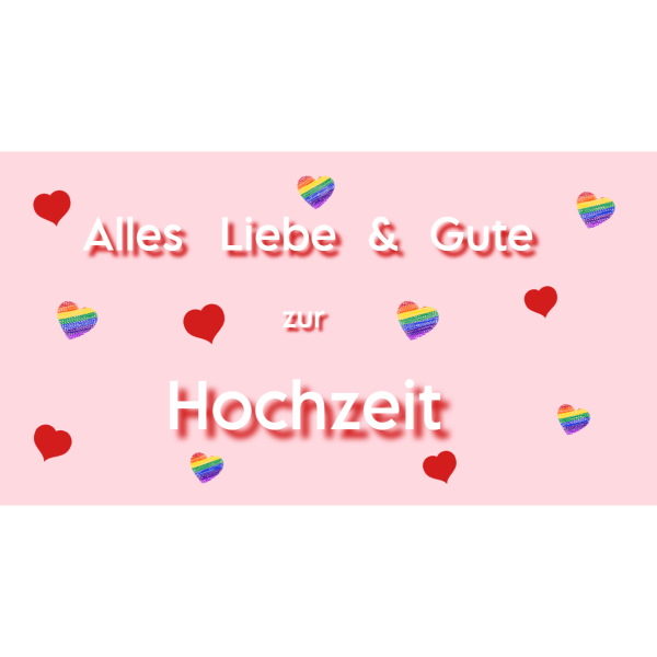 Herzen Rosa / Hochzeit