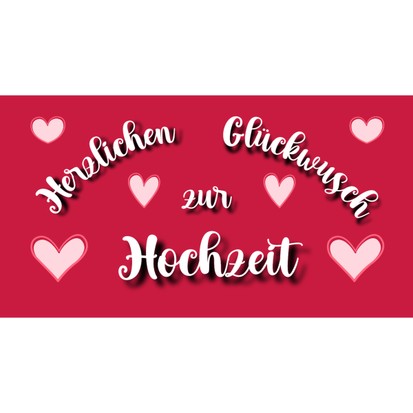 Herzen Rot / Hochzeit