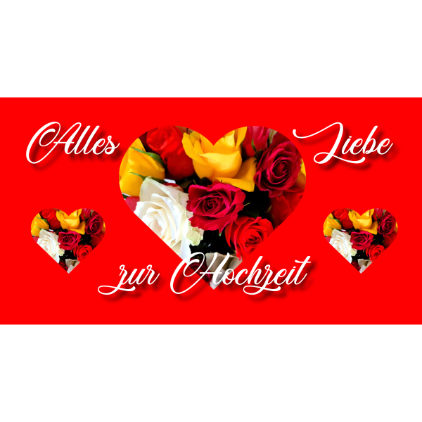 Rosenherzen Rot / Hochzeit