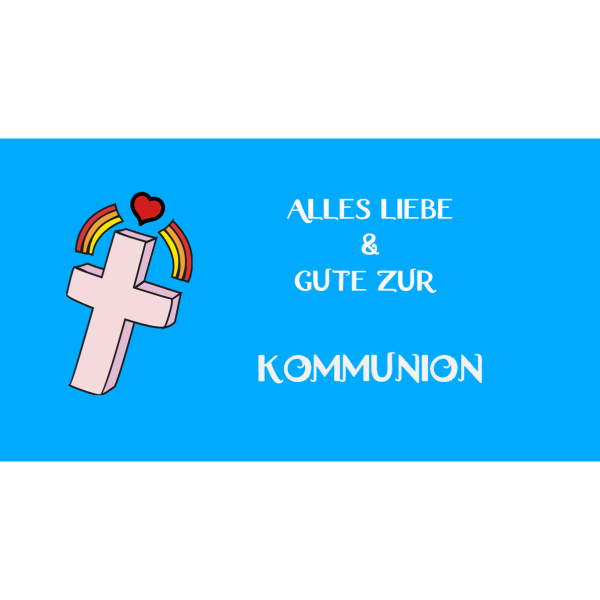 Kreuz Kommunion Blau