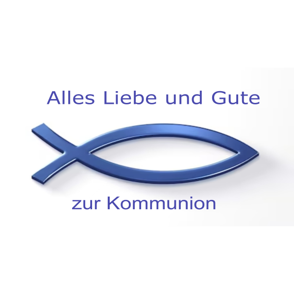 Blauer Fisch Kommunion