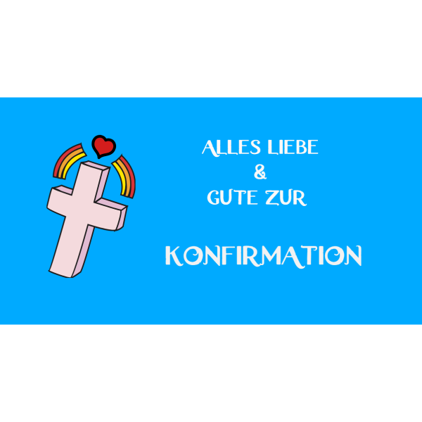 Kreuz Konfirmation Blau