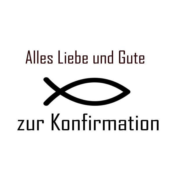 Schwarzer Fisch Konfirmation